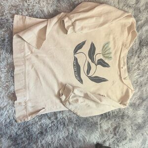 Anthropologie Cream Long Sleeve oversized sweater shirt